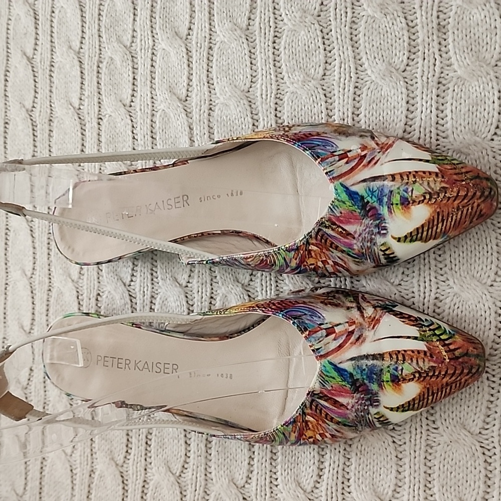 Peter Kaiser Tropical Floral Slingback Flats -Vibrant  Multicolor.7.5US - Picture 6 of 15